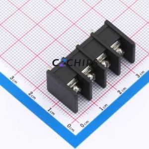 DBT30C-7.62-4P-BK-P Barrier Terminal Block Through hole Component (THT),P=7.62mm Connector Two Sides 7.62mm 1x4P Straight Pin - Product Image 1