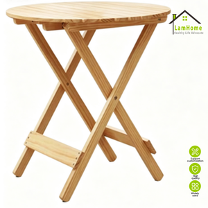 Table d'appoint pliante minimaliste à deux niveaux en bois <span class=keywords><strong>de</strong></span> sapin, bureau <span class=keywords><strong>de</strong></span> rangement multifonctionnel pour le camping en plein air, le <span class=keywords><strong>jardin</strong></span>, la décoration <span class=keywords><strong>de</strong></span> balcon - Product Image 1