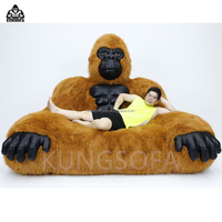Canapé en cuir en forme de gorille de haute qualité King Kong inspiré grand jouet créatif pour salon Internet célébrité mascotte canapé