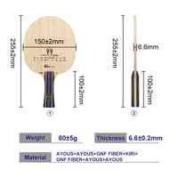 Raquette de ping-pong personnalisée OEM ODM Loki K3 Nano Carbon 7 plis, lames de tennis de table professionnelles avec un contrôle élevé