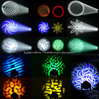 Projecteur LED mobile 300W BSW 3-en-1 avec Gobo rotatif, faisceau LED coloré et cercle RGB