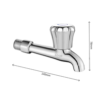 Robinet mural moderne à eau froide avec cartouche céramique en alliage de zinc pour machine à laver et bassin de lavage
