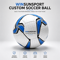 Ballon de football d'entraînement personnalisé avec logo, en cuir PVC 4/5, 1,6 mm/2,7 mm, cousu à la machine, haute durabilité, pour entraînement de club et équipe