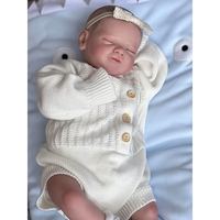 Muñeca Bebé de Silicona Levi de 18 Pulgadas, Cuerpo Completo de Silicona, Muñeca Reborn Económica, Muñeca Reborn de Silicona Realista Dormida, Juguetes para Niñas