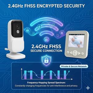 KT-902S 2.8 Inch IPS Screen Video Baby Monitor No WiFi Required Private Signal Long Range Night Vision Nanny Camera - Product Image 5