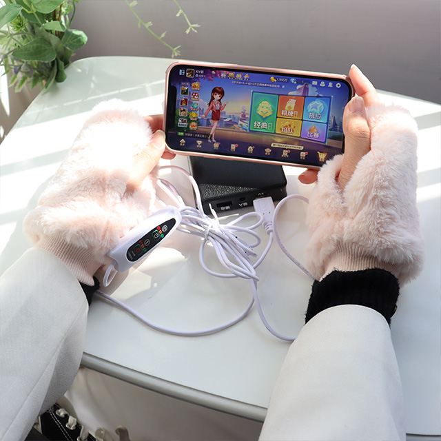 Портативные плюшевые перчатки для других видов спорта, бытовой телефон, игры, электрический массаж рук, подогреватель с функцией нагрева, для зимнего использования