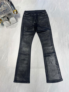 <span class=keywords><strong>Jeans</strong></span> Neri Effetto Cerato a Zampa d'Elefante di Alta Qualità, Pronta Consegna e Spedizione Rapida - Product Image 2