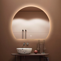 CF BLM1021 50/60/70/80/90/100cm Demi-Lune Miroir Led Sans Cadre Personnalisé Miroir de Bain Mural avec Éclairage Intelligent