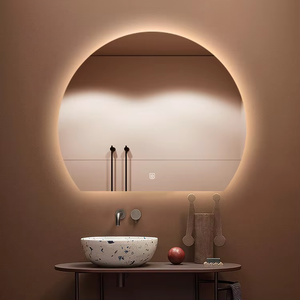 CF BLM1021 50/60/70/80/90/100cm Demi-Lune Miroir Led Sans Cadre Personnalisé Miroir <span class=keywords><strong>de</strong></span> <span class=keywords><strong>Bain</strong></span> Mural avec Éclairage Intelligent - Product Image 3