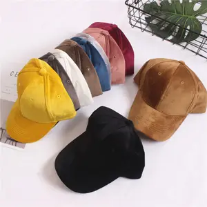 Korean Fashion New 2024 Men Women Unisex Sports Casual Head Wear Sun Hats Micro Fleece Solid Plain Velvet Blank Baseball Cap Hat