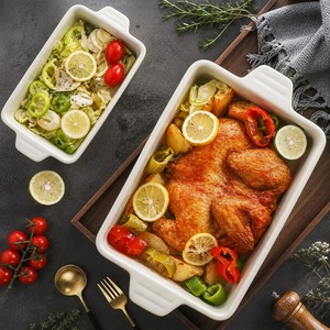 Ensemble d'ustensiles de cuisson en céramique, plats de cuisson rectangulaires pour la cuisine, la cuisine, le gâteau, le dîner, le banquet et l'utilisation quotidienne - Product Image 3