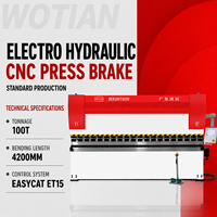 Presse plieuse CNC WE67K 100T4200MM, pliage rapide et précis de l'acier inoxydable pour la fabrication métallique