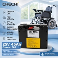 Batterie LiFePO4 de qualité supérieure à autonomie étendue 24V 25.6V 15Ah 20Ah 30Ah 40Ah 45Ah pour fauteuil roulant électrique