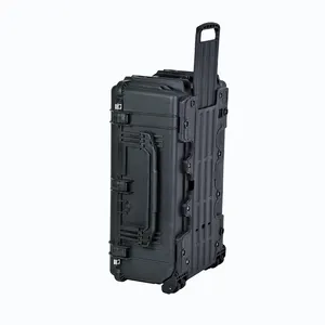 Customized OEM Hard Case Waterproof Dustproof For Outdoor Use Protective Plastic Tool Case Wheels Shockproof Storage Display