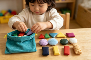 Développez la motricité fine des bébés ayant des besoins spéciaux : 12 jouets sensoriels texturés en forme de sacs de haricots pour l'autisme avec sac de rangement - Product Image 4