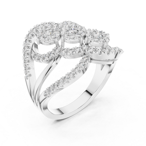 Bague en argent avec diamant, bijou élégant et brillant pour femme, idéal pour un mariage, une fiançailles, un anniversaire ou un usage quotidien - Product Image 2