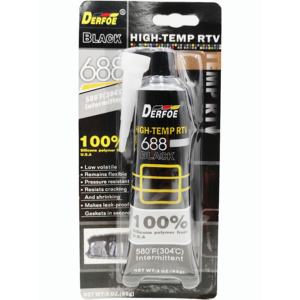 688 Silicone RTV Acide pour Joints Haute Température 304 ℃   Joint d'étanchéité instantané à séchage rapide en 5 minutes pour les cuves à huile des moteurs de voitures, de motos et de camions - Product Image 2