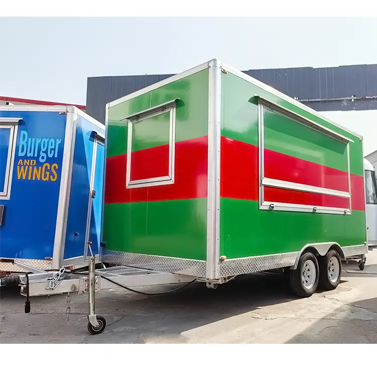 Rimorchio di concessione della Pizza da cucina Mobile personalizzabile per strada Tacos camion ristorante Fast Food chiosco BBQ Food Truck