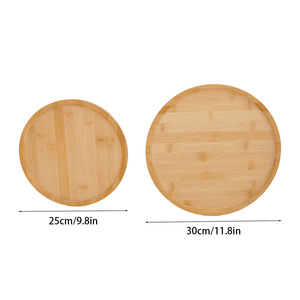 Bandeja Redonda Giratoria de Bambú de 25cm 30cm para Frutas y Aperitivos, Uso en Cocina y Hogar - Product Image 5