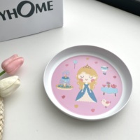 Assiette ronde petite et mignonne pour enfants, en gros, pour gâteaux, collations, fruits secs