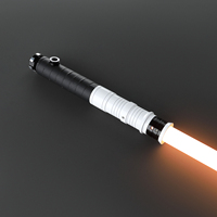 Sabre laser réaliste Darth Revan rouge avec poignée en métal pour duels intensifs, lame à changement de couleur infini, sabre laser LED pour cosplay, fêtes, cadeau