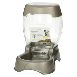 Tempat makan kucing minum anjing air hewan peliharaan lambat mangkuk tempat makan hewan peliharaan pintar kapasitas mutiara Tan tempat makan perjalanan hewan peliharaan - Product Image 2