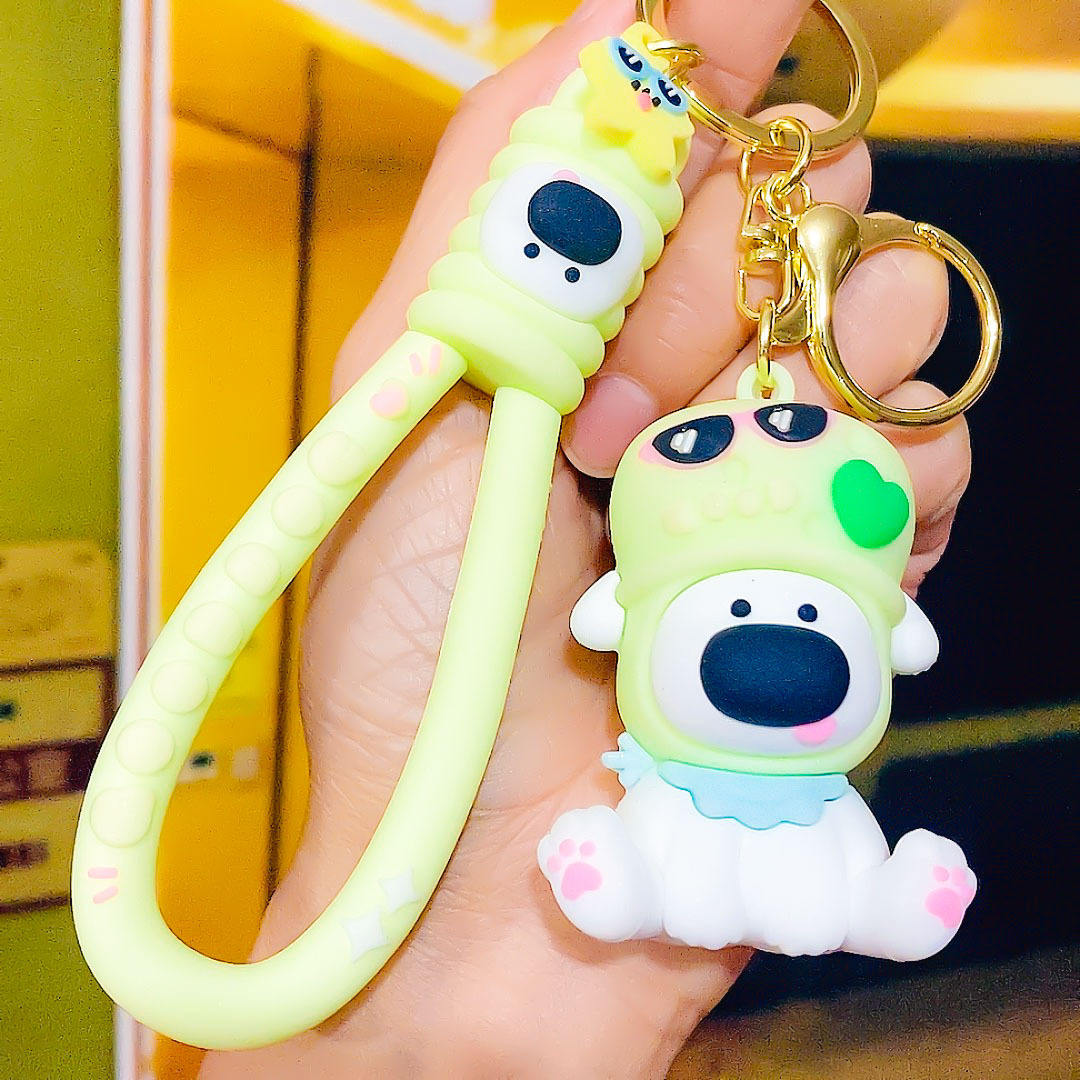 Slipper puppy pendant - Green