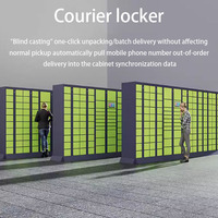 Casier intelligent extérieur en métal personnalisé pour la livraison en libre-service, reconnaissance faciale, station de livraison express, armoire intelligente pour bagages