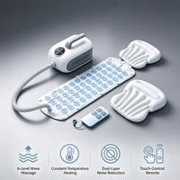Coussin de massage à bulles d'air pour baignoire avec unité de pompage, tuyau d'eau ondulé, télécommande filaire et ensemble de masseur de bain électrique pour la maison