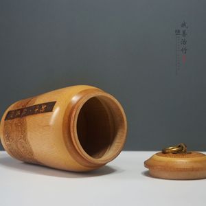 Bamboo Tea Caddy With Metal Pull Ring Bamboo Lid Sealed Storage Jar For Tea Packaging Chongqing Craftsmanship - Product Image 3