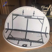 Table et chaises pliantes en plastique de 6 pieds pour banquets, idéales pour l'hôtellerie, le camping et les repas en extérieur – Nouveauté 2025, vente en gros, personnalisables, faciles à transporter, design moderne