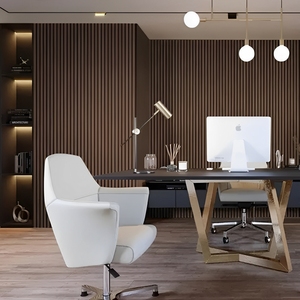 Panneaux acoustiques modernes noirs 600*2400mm en lattes de <span class=keywords><strong>bois</strong></span> Acupanel pour décoration murale intérieure, salon et entrepôt, à rainures - Product Image 6