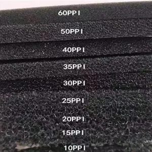 15 PPI ~ 90 PPI 폴리에틸렌 폴리우레탄 활성 탄소 망상 공기 필터 폼 수족관 어항 필터 폼 PU 폼 - Product Image 3