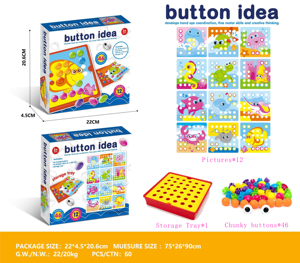 Meilleur cadeau <span class=keywords><strong>de</strong></span> Noël : <span class=keywords><strong>Jeu</strong></span> enfichable Aijh pour enfants, puzzle <span class=keywords><strong>de</strong></span> <span class=keywords><strong>clous</strong></span> champignons, 10 emplacements colorés, 46 perles, apprentissage sensoriel précoce pour les professionnels - Product Image 5