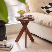 Table basse en bois massif de style japonais moderne, nordique, écologique, durable, table d'appoint, table d'angle, tabouret simple pour salon