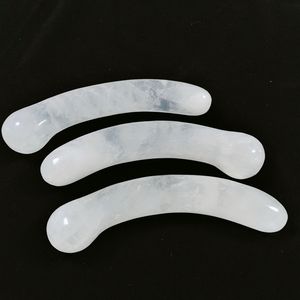 Huiyingナチュラルハンドカービングクリアクォーツカーブディルドクリスタル巨大な人工ディルド女性のためのセクシーなギフト - Product Image 1