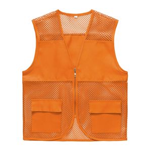 เสื้อกั๊กใส่ทำงานกลางแจ้งสำหรับผู้ชายเสื้อกั๊กผ้าฝ้ายหลายกระเป๋ากันน้ำใส่โลโก้ได้ตามต้องการ - Product Image 4