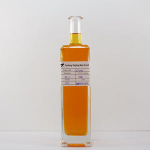 Boca ancha Cuadrado alto Rectangular Vacío transparente Super Flint Buena calidad Vodka <span class=keywords><strong>barato</strong></span> <span class=keywords><strong>Whisky</strong></span> Tequila Botellas de vidrio 500ml - Product Image 5