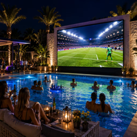 Mur vidéo LED extérieur IP65 pour hôtel, complexe hôtelier, piscine, affichage numérique publicitaire au bord de la piscine