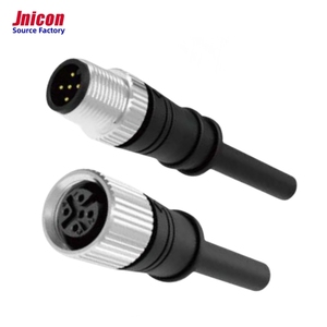 Jnicon M12 cảm biến kết nối Nam Nữ A B mã hóa cáp hàn lắp ráp loại tùy chỉnh pin kết nối không thấm nước ổ cắm cắm - Product Image 2