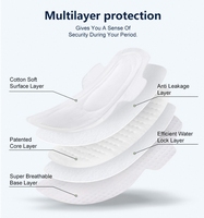Serviettes hygiéniques jetables en forme d'éventail spéciales personnalisées pour femmes, serviettes hygiéniques maxi extra longues de 320mm, absorbantes pour les soins de la peau pendant la nuit