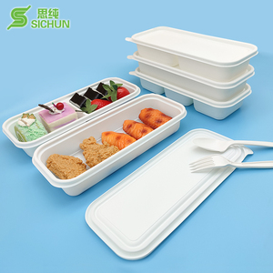 حاوية طعام مستطيلة الشكل 1 2 3 قابلة للتحلل الحيوي - Product Image 3