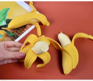 Jouet sensoriel créatif en forme de banane pelée, en PU souple et compressible, cadeau fantaisie pour enfants, jouet anti-stress amusant pour le bureau - Product Image 5
