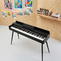 Upright Desk Digital Piano B106 With Metal Single Pedal Multifunction Control Buttons 12V Power Stereo Speaker
