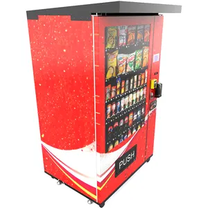 Distributeur automatique extérieur intelligent en libre-service 24 h/24 pour collations et boissons
