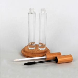Tubo de Vidrio para Rímel de 10 ml, Botella de Vidrio para Suero de Pestañas con Logotipo Personalizado de 10 ml, Botella de Vidrio para Rímel con Bambú - Product Image 1
