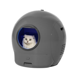 Bac à litière d'entrepôt de l'UE avec pelle artificielle imitée Bac à sable entièrement fermé Bac à litière autonettoyant Bac à litière automatique pour chat - Product Image 1