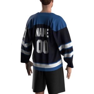 Proveedor de Ropa Deportiva con Cuello en V, Uniformes con Bordado de Equipos, Ropa Deportiva de Secado Rápido, Jersey de Hockey de Sarga - Product Image 6