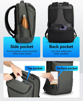 Sac à dos d'affaires Vikibag pour hommes, imperméable et adapté aux voyages, avec port USB, compatible avec les ordinateurs portables de 17 pouces et les équipements technologiques