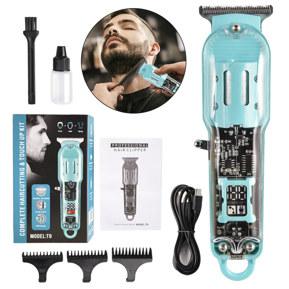 Tondeuse électrique pour cheveux, Kit de coupe de cheveux, Rechargeable, avec écran Lcd